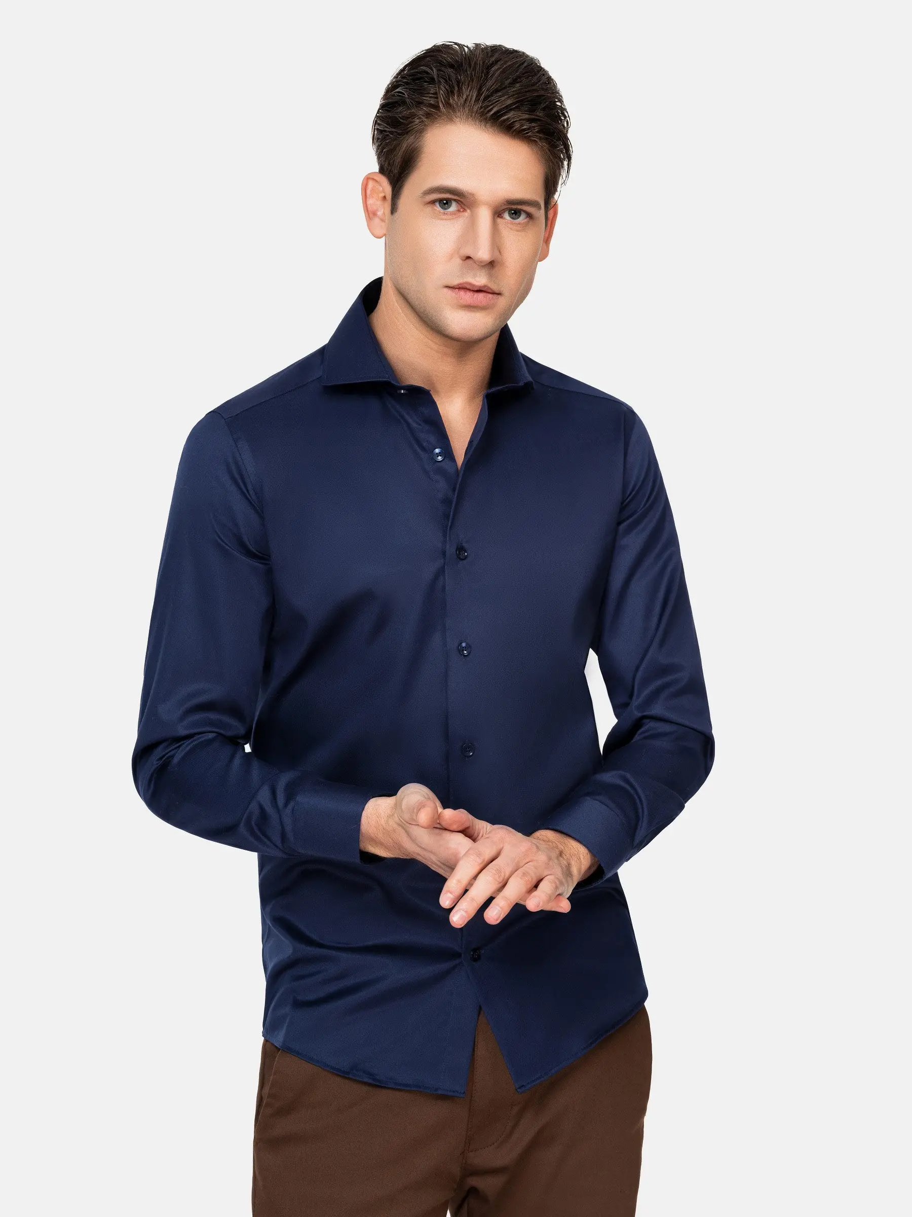 Het Harvey Specter marineblauwe shirt - Image 2