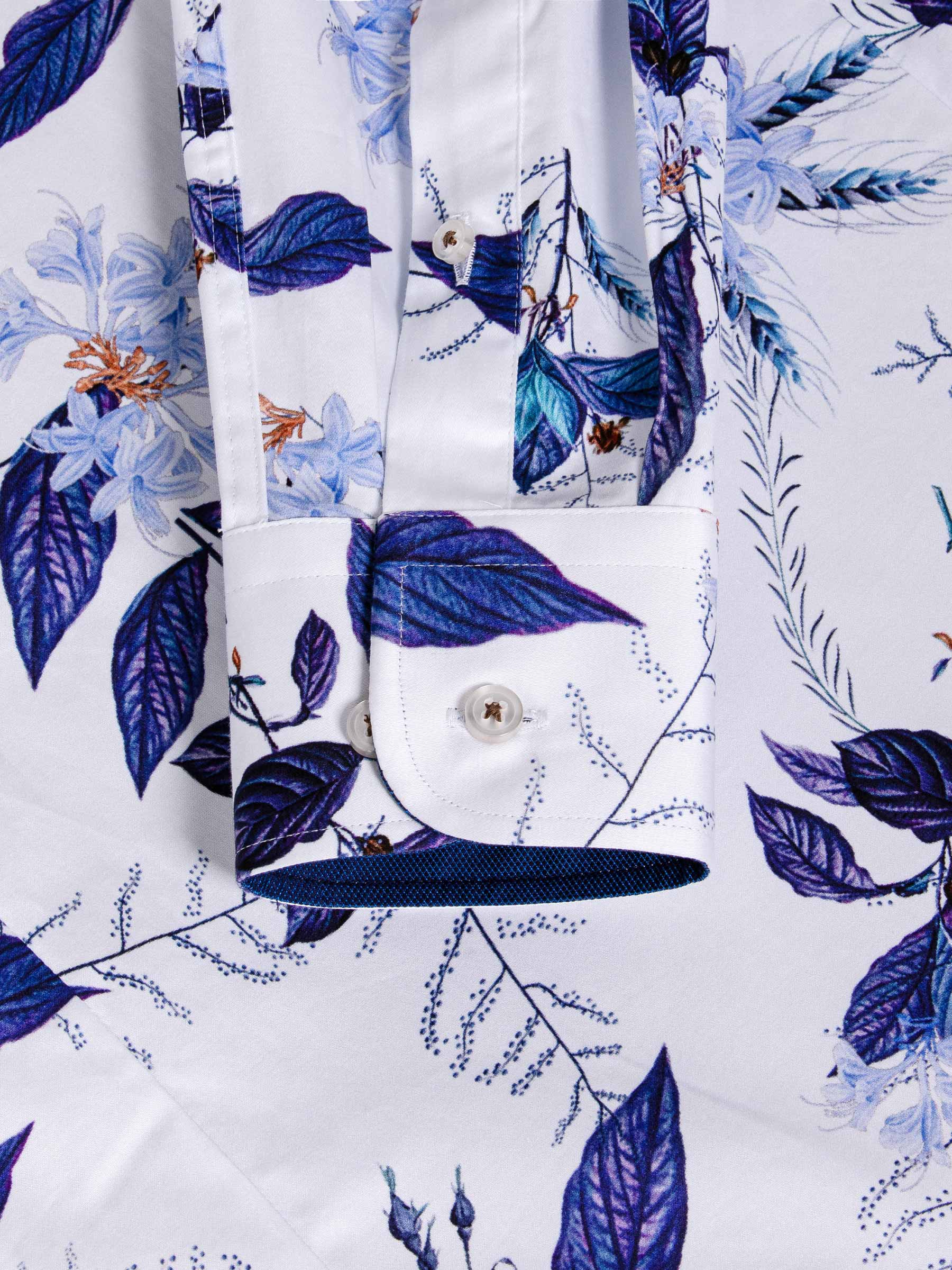 Het Santorini bloemen witte overhemd - Image 7