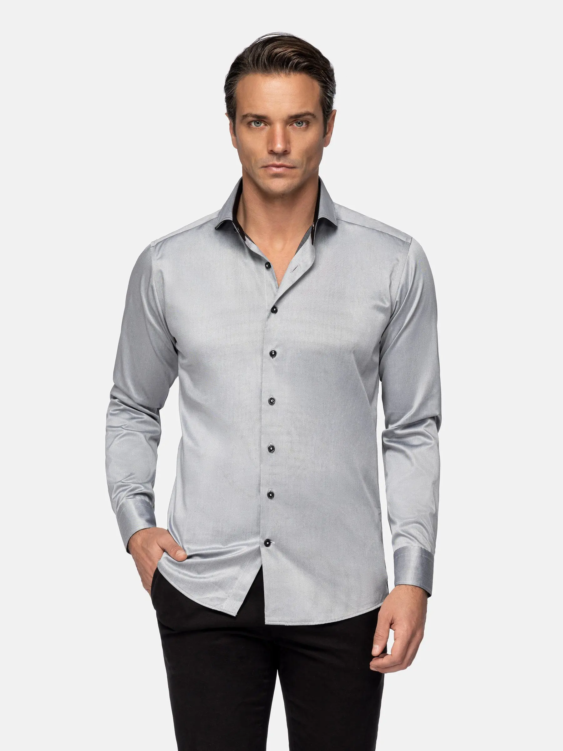 Terrassa effen grijs shirt met lange mouwen - Image 4