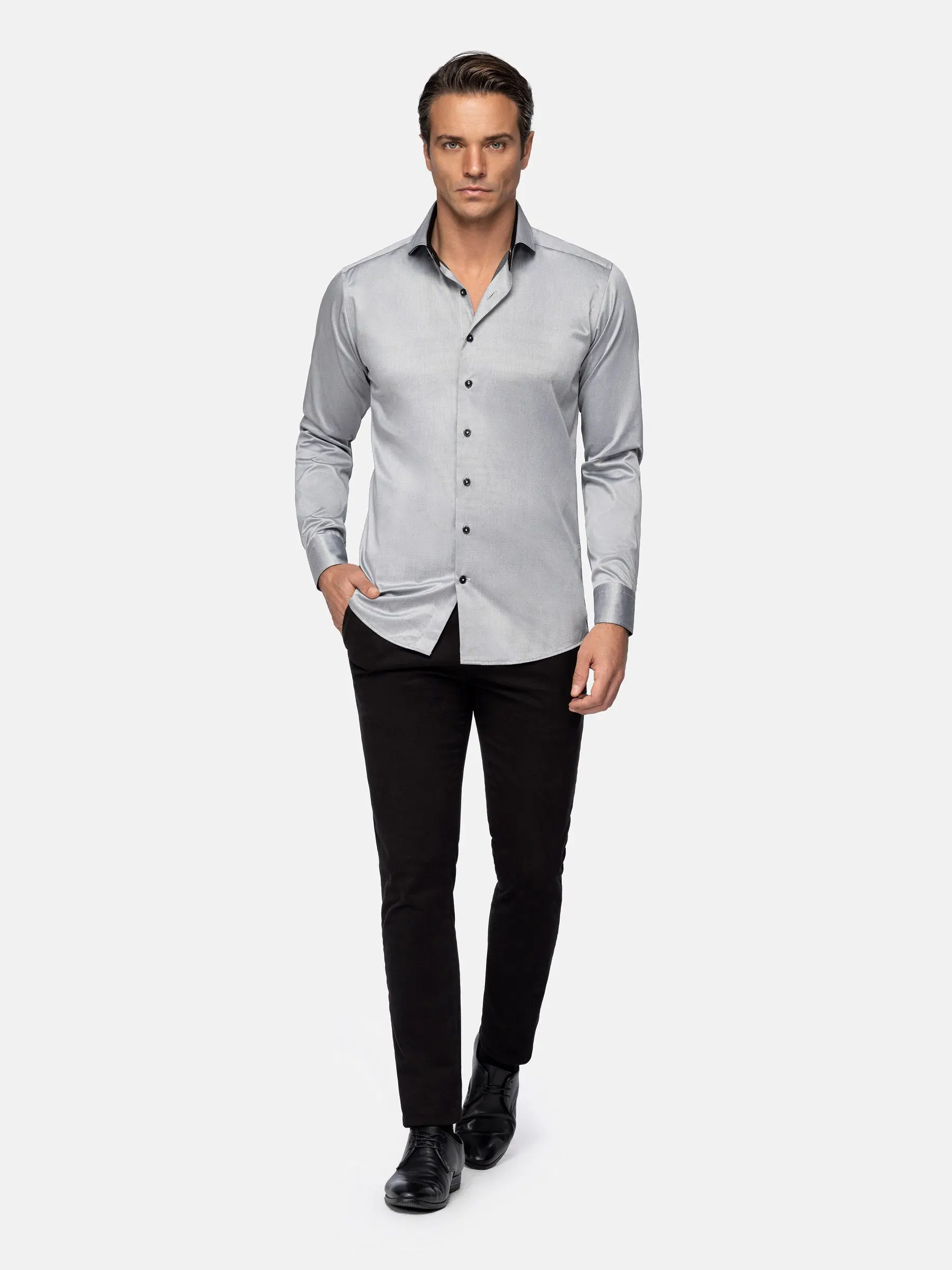 Terrassa effen grijs shirt met lange mouwen - Image 8