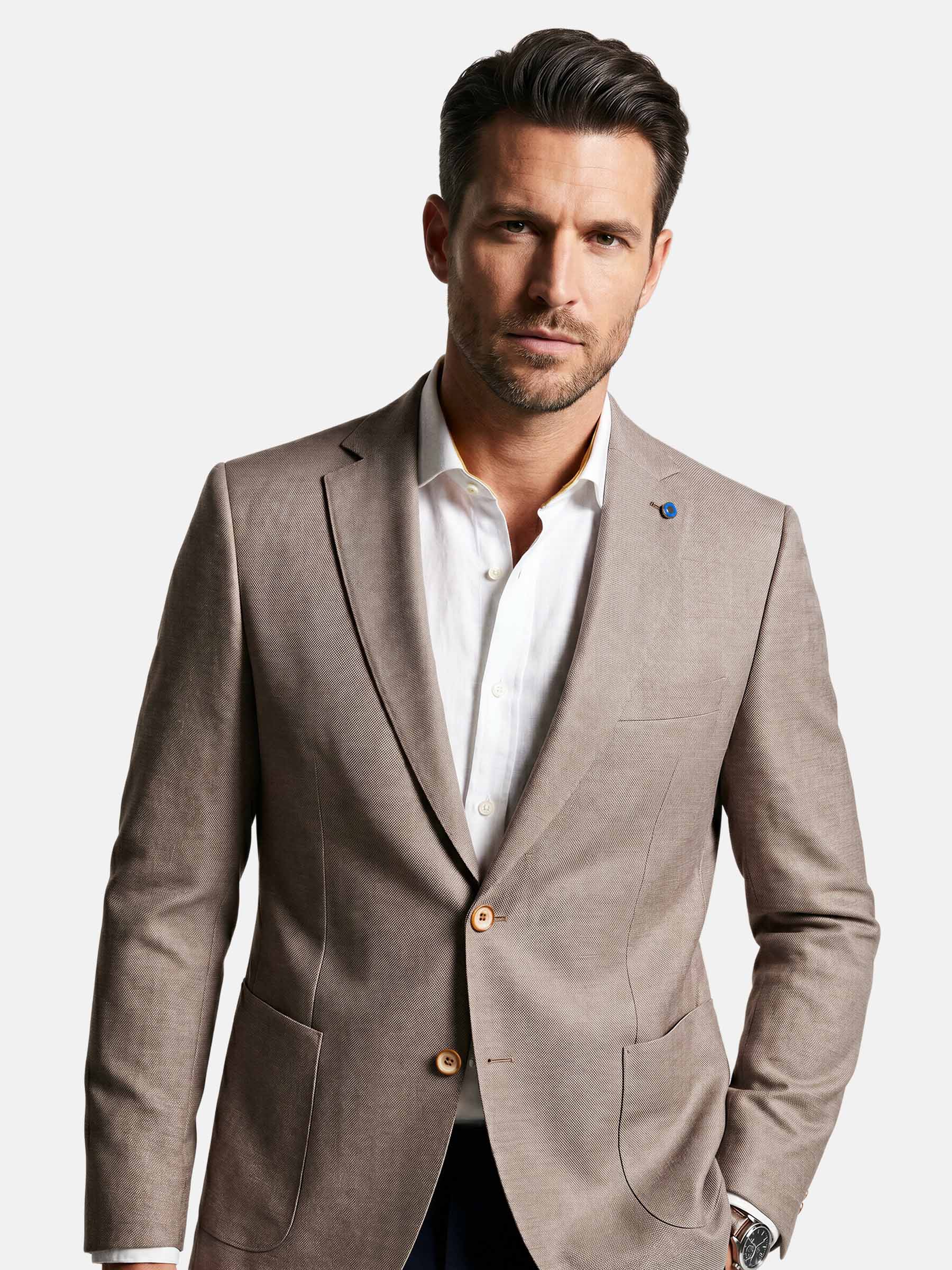 The Vertex Dark Beige Blazer - Image 4